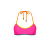 Bind Halter Crop Bikini Top - Passionfruit Punch