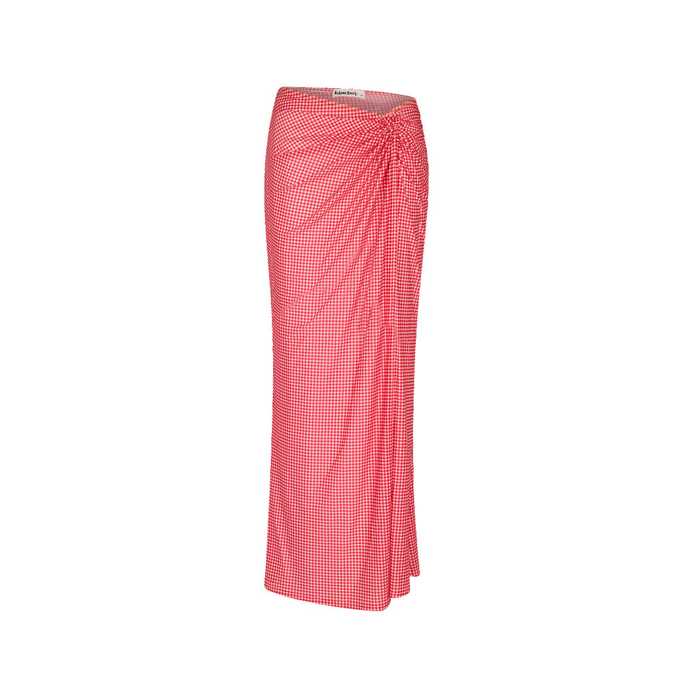 Mesh Twist Maxi Skirt - Strawberry Siesta