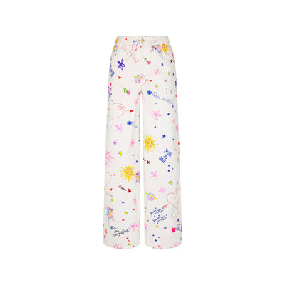 Straight Leg Printed Jean - Dear Diary