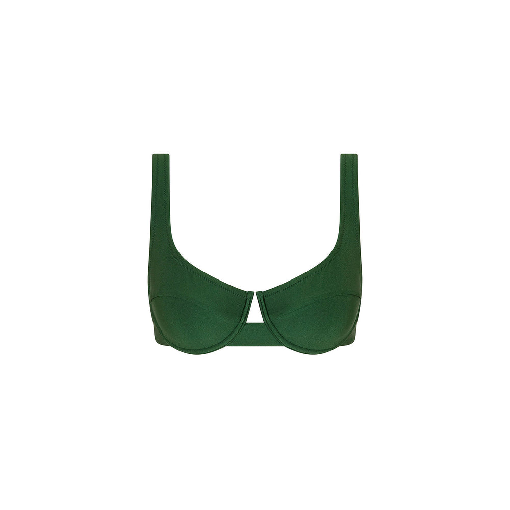 Underwire Tie Back Bikini Top - Jaded Juniper