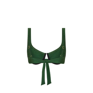 Underwire Tie Back Bikini Top - Jaded Juniper