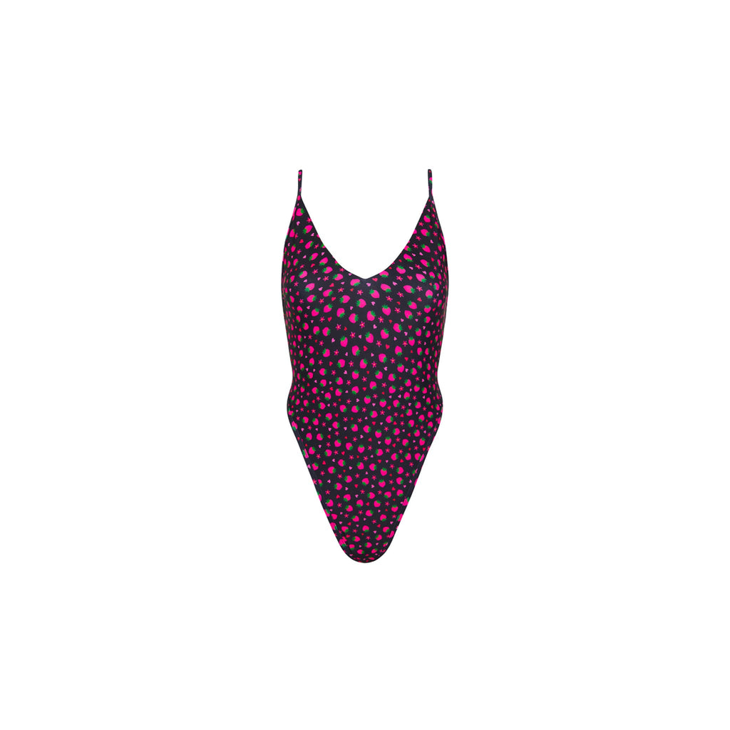 Plunge Cross Back One Piece - Ruby Kisses