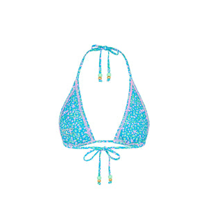 Shirred Triangle Bikini Top - Ocean Kisses