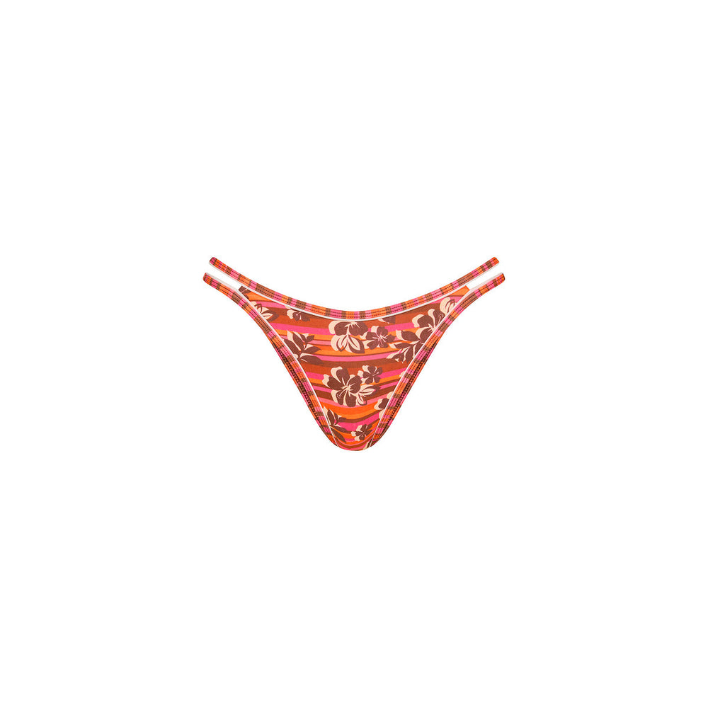 Double Bind Twin Strap Bikini Bottom - Sunkissed Stripe
