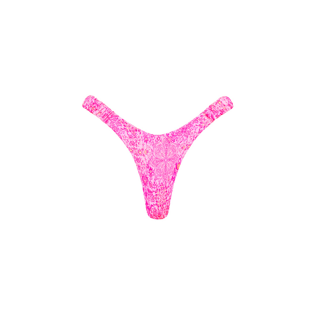 Retro Y Thong Bikini Bottom - Rose Quartz