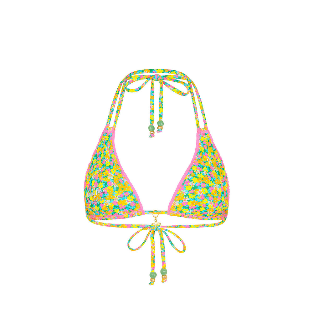 Decorative Panel Halter Bikini Top - Hula Honey