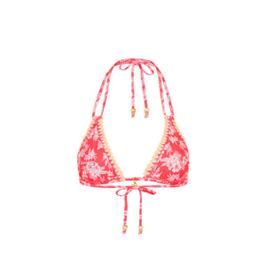 Crochet Halter Bikini Top - Island Punch