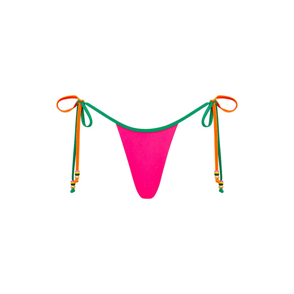 Micro Thong Tie Side Bikini Bottom - Passionfruit Punch