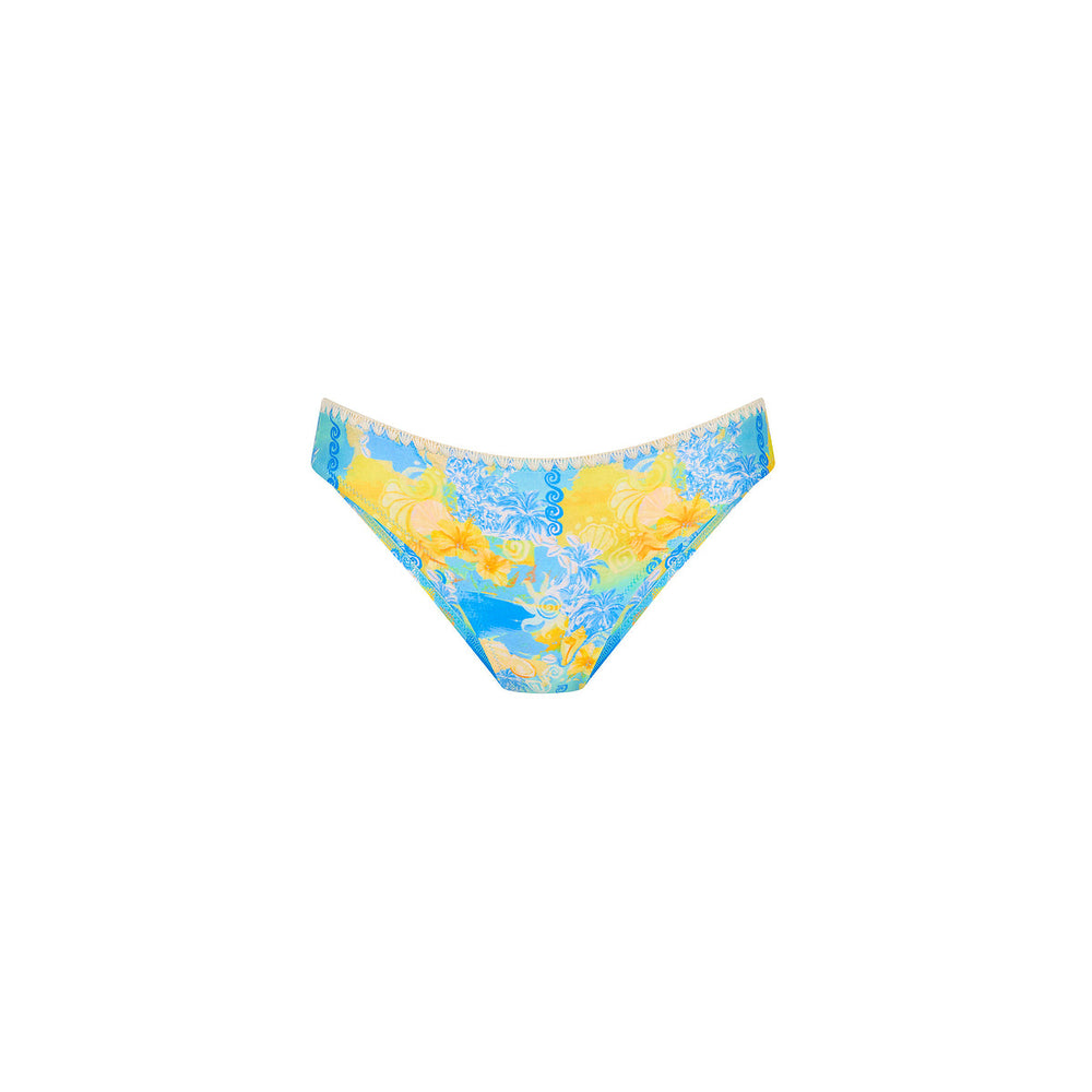 Simple Crochet Full Coverage Bikini Bottom - Limoncello Lagoon