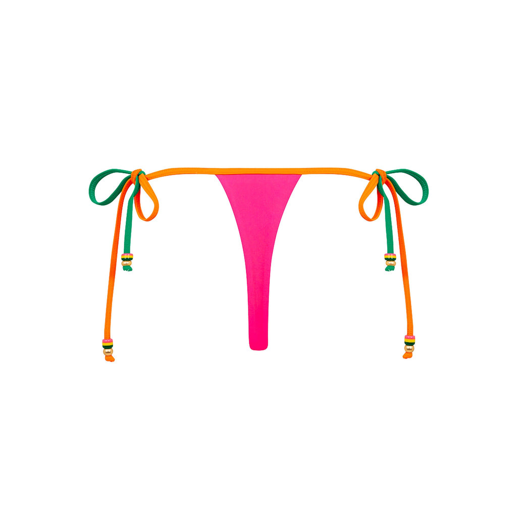 Micro Thong Tie Side Bikini Bottom - Passionfruit Punch