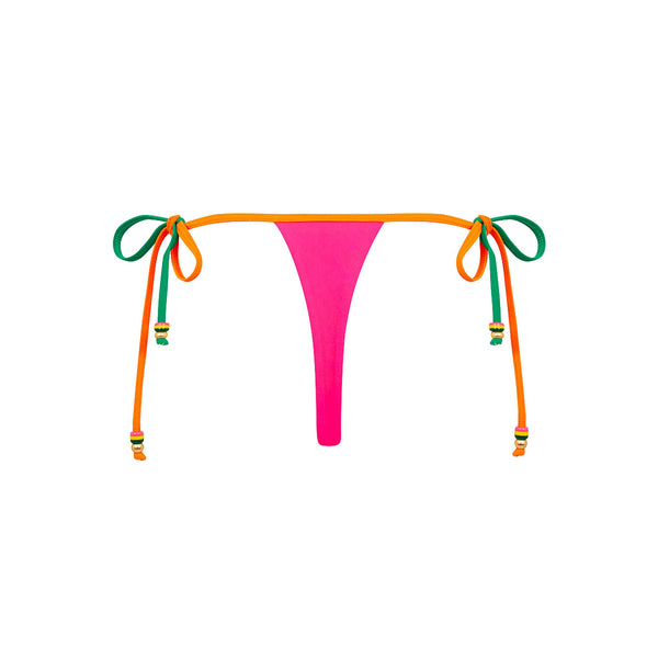 Micro Thong Tie Side Bikini Bottom - Passionfruit Punch