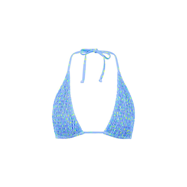 Shirred Triangle Bikini Top - Lemon Bloom