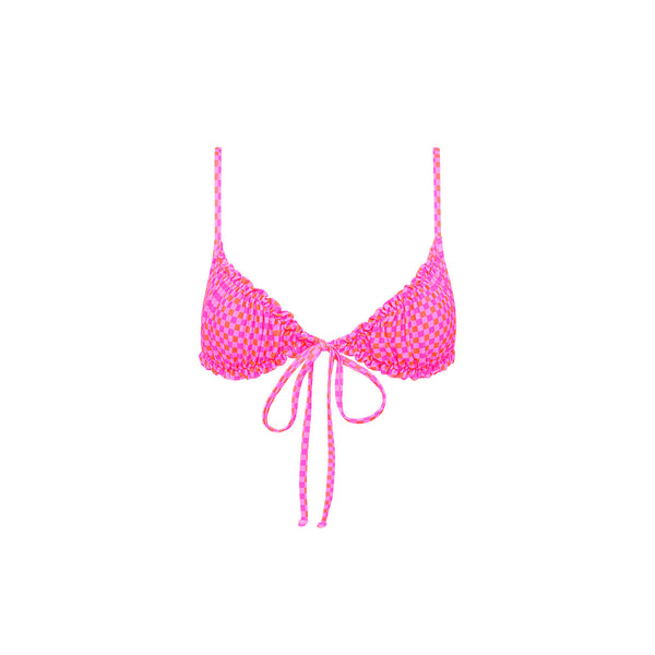 Ruched Bralette Bikini Top - Pinky Promise