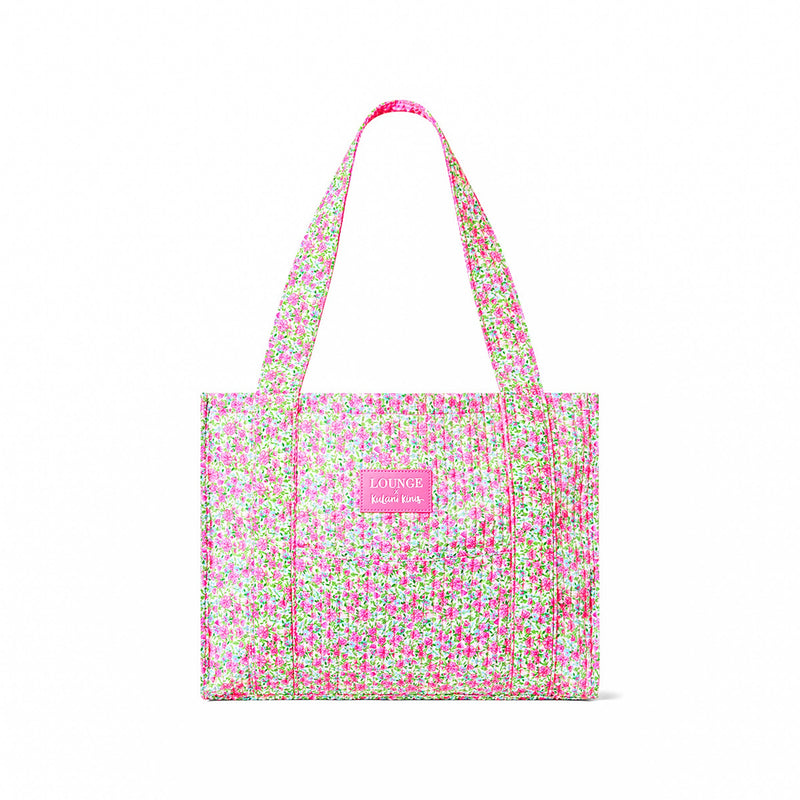 Quilted Tote Bag - Sweet Pea