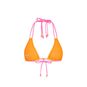 Halter Bralette Bikini Top - Peach Pop
