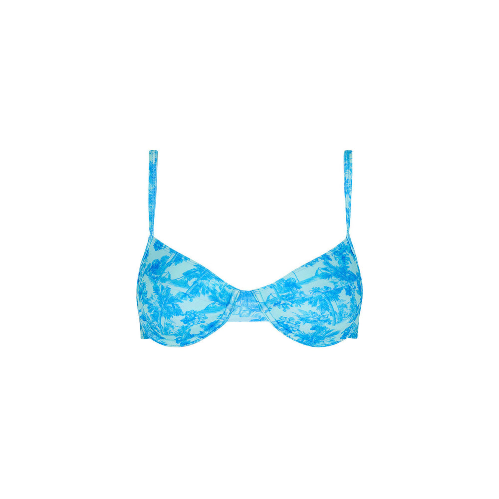 Ditzy Underwire Bra Bikini Top - Ocean Paradise
