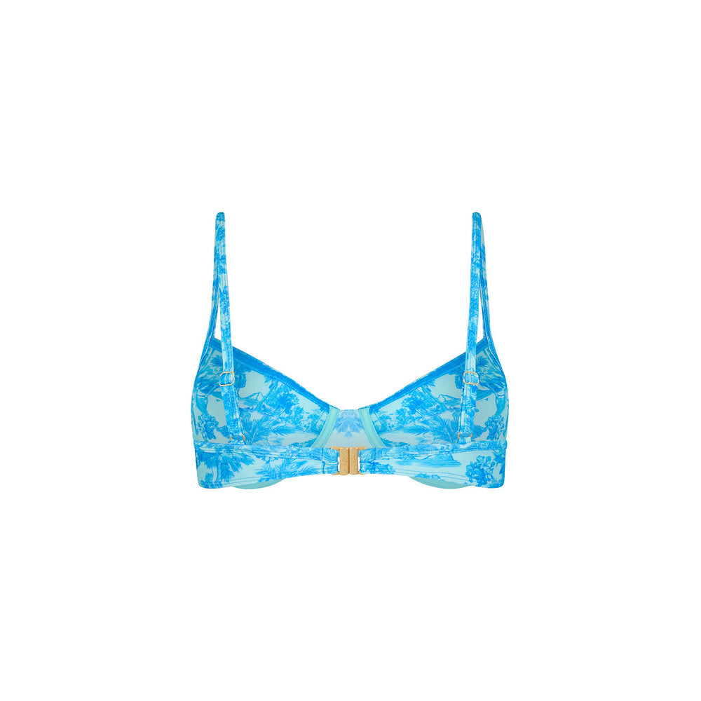 Ditzy Underwire Bra Bikini Top - Ocean Paradise