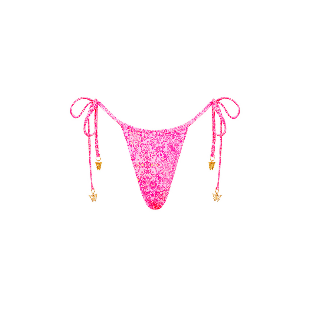 Micro Thong Tie Side Bikini Bottom - Rose Quartz