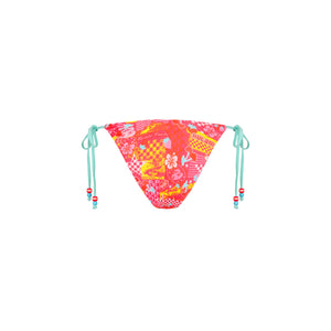 Dipped Cheeky Tie Bikini Bottom - Pitstop Paradise