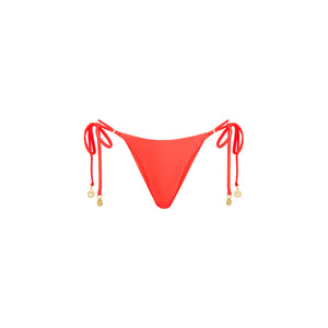 Thong Tie Side Bikini Bottom - Guava Glow