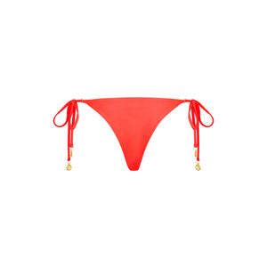 Thong Tie Side Bikini Bottom - Guava Glow