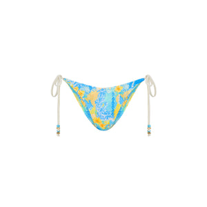 Dipped Cheeky Tie Bikini Bottom - Limoncello Lagoon
