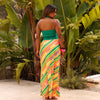Satin Tie Side Maxi Skirt - Sunshine Lover