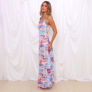 Scoop Low Back Maxi Dress - Sunshine Motel