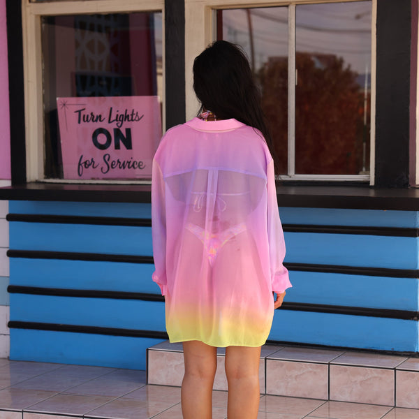 Sheer Long Sleeve Shirt - Stardust