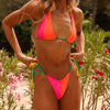 Splice Gathered Tie Bikini Bottom - Passionfruit Punch