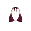 Halter Bralette Bikini Top - Sangria