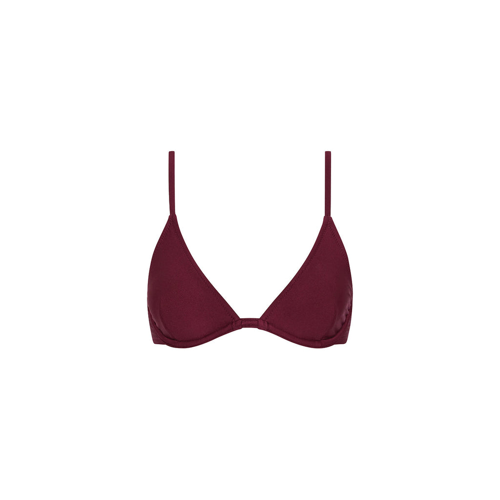 Underwire Triangle B-C Cup Bikini Top - Sangria