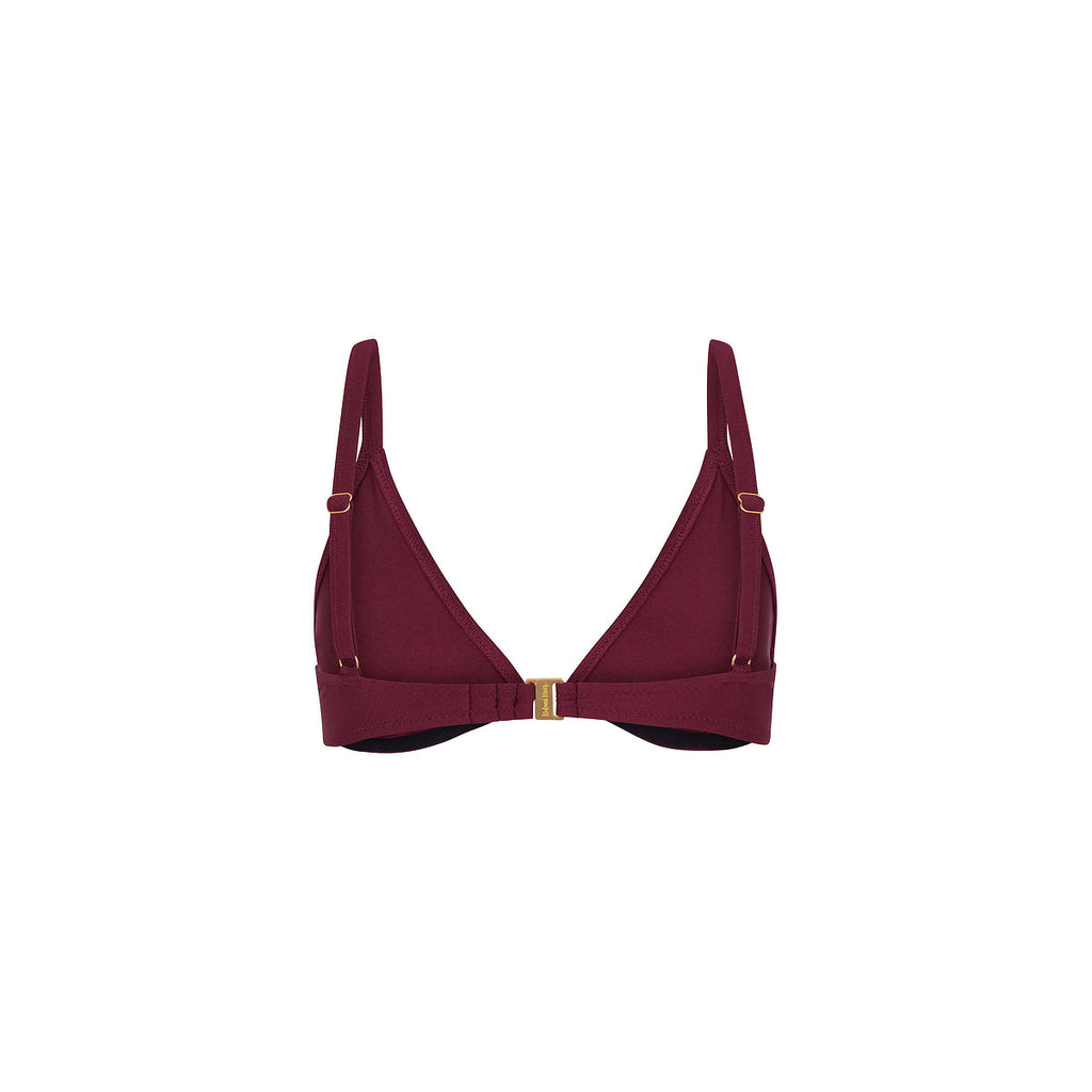 Underwire Triangle D+ Cup Bikini Top - Sangria
