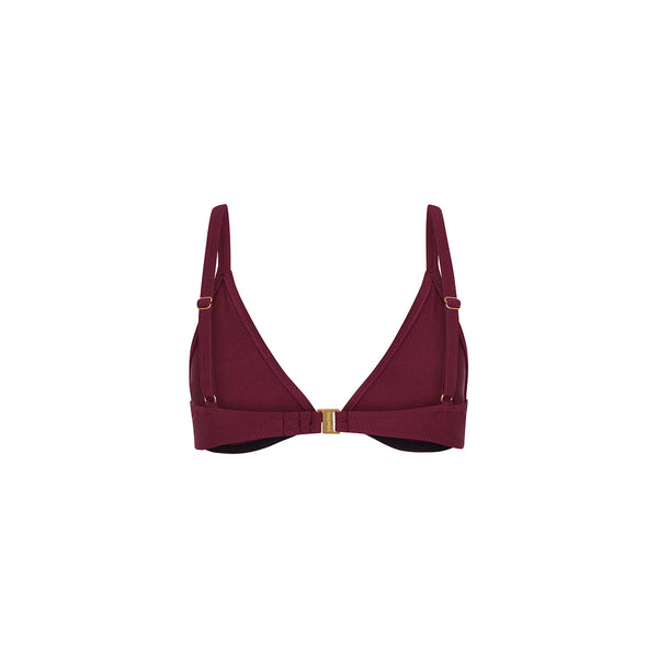 Underwire Triangle D+ Cup Bikini Top - Sangria