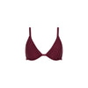 Underwire Triangle D+ Cup Bikini Top - Sangria