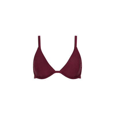 Underwire Triangle D+ Cup Bikini Top - Sangria