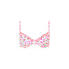 Double Ruffle Underwire Bikini Top - Flamingo Flora