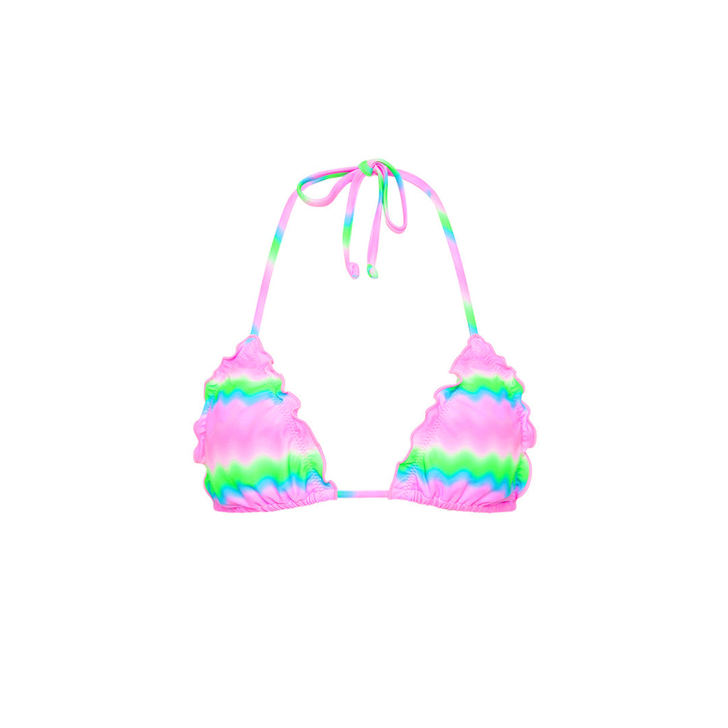 Lettuce Edge Bralette Bikini Top - Candy Clouds