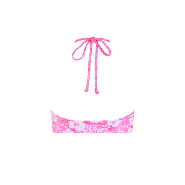 Braided Tie Bandeau Bikini Top - Island Blush