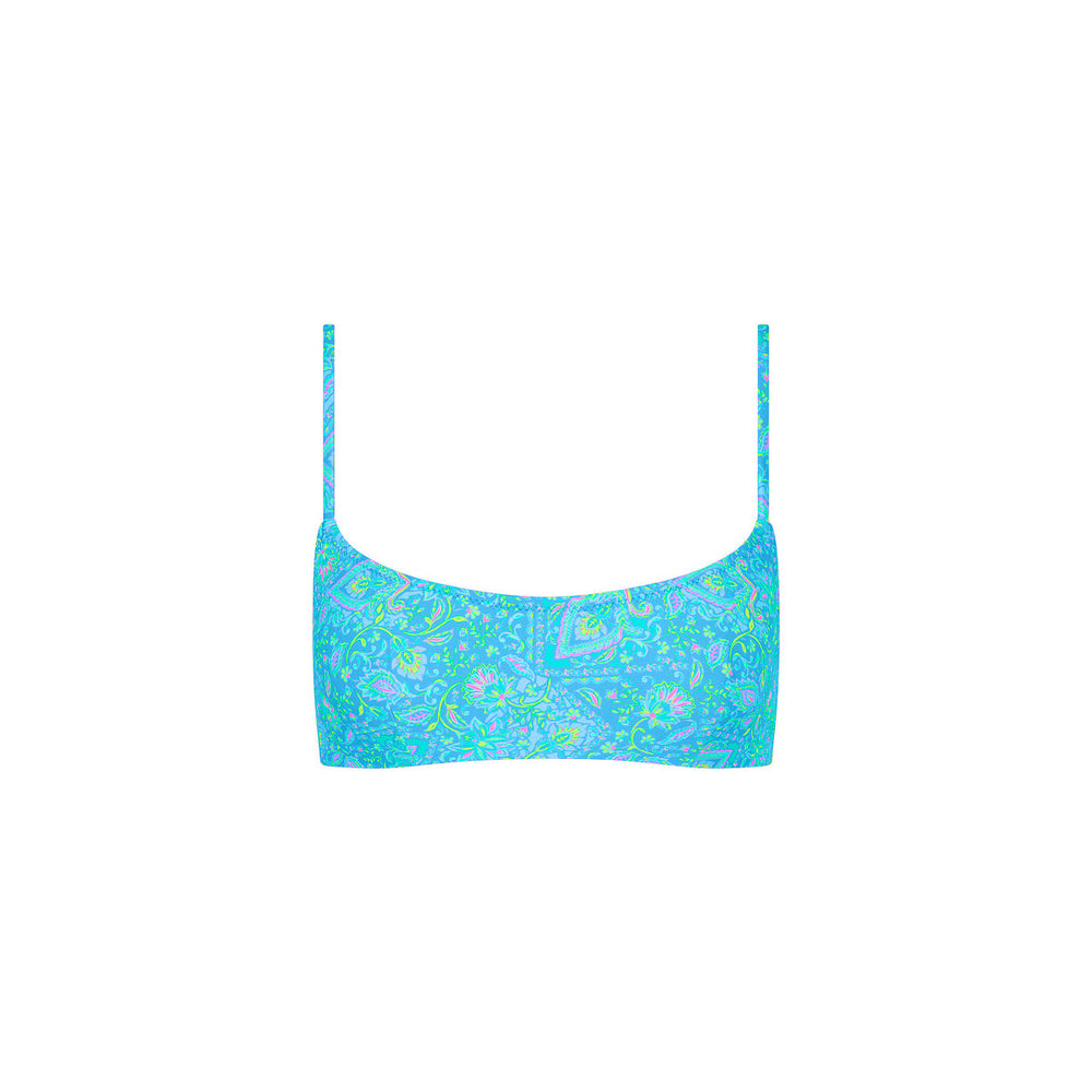 Invisible Underwire Crop Bikini Top - Stargaze