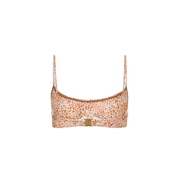 Invisible Underwire Crop Bikini Top - Wild Skies