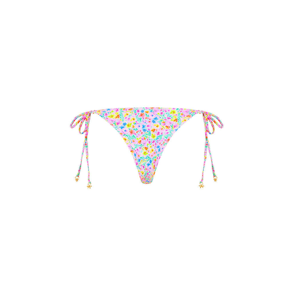 Thong Tie Side Bikini Bottom - Moonflower