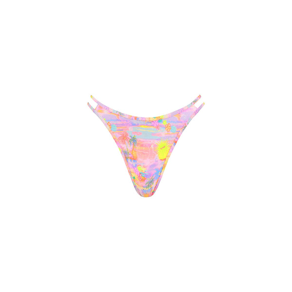 Twin Strap Cheeky Bikini Bottom - Sunset Universe