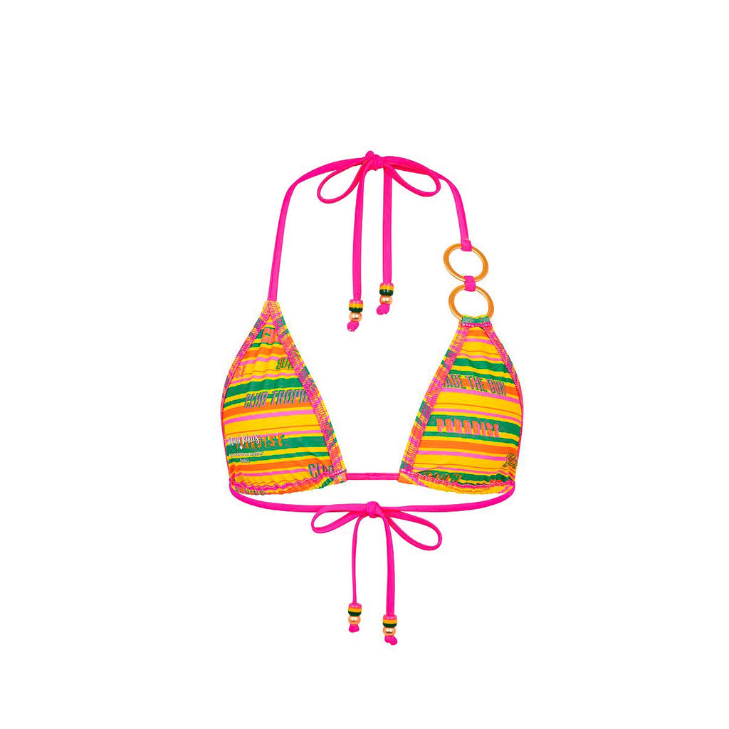Duo Ring Halter Bikini Top - Sunshine Lover