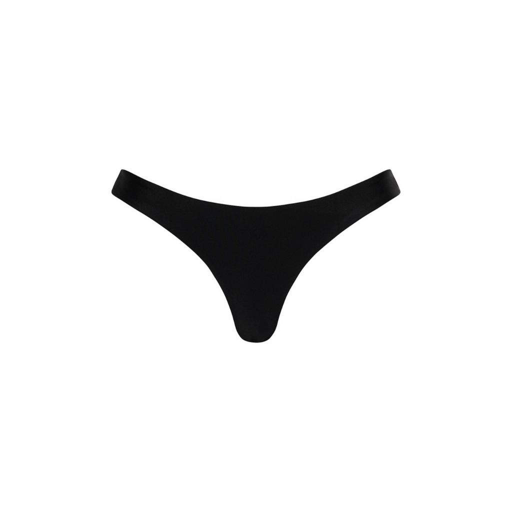 Minimal Cheeky Bikini Bottom - Pitch Black